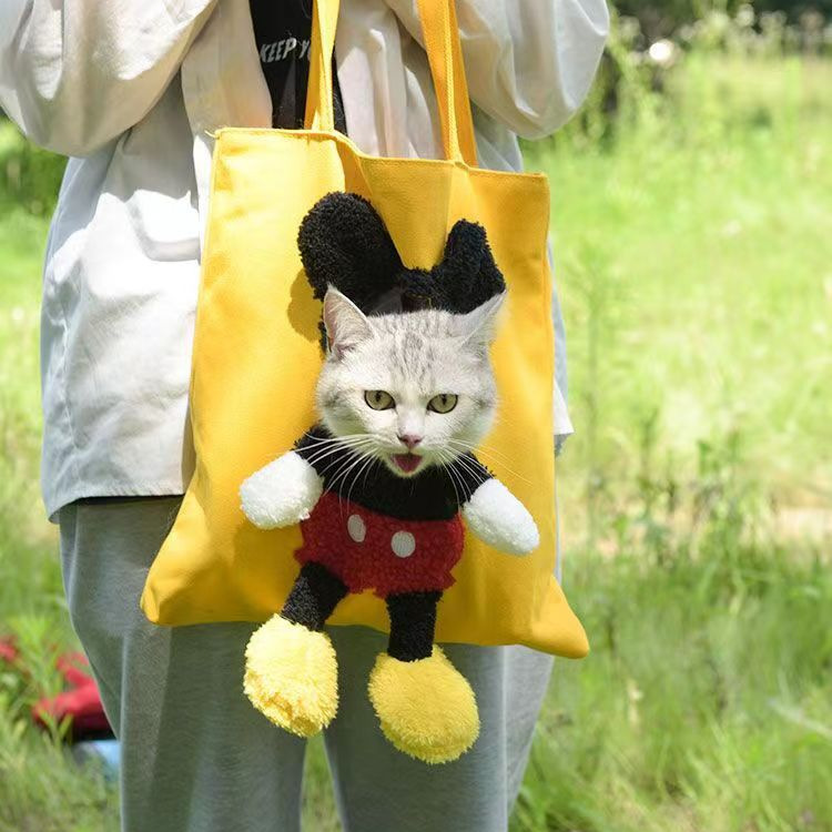 Cute Canvas Travel Bag Shoulder Bag Shoulder Bag Small Dog Tote Bag Pet Tote Bag Wholesale