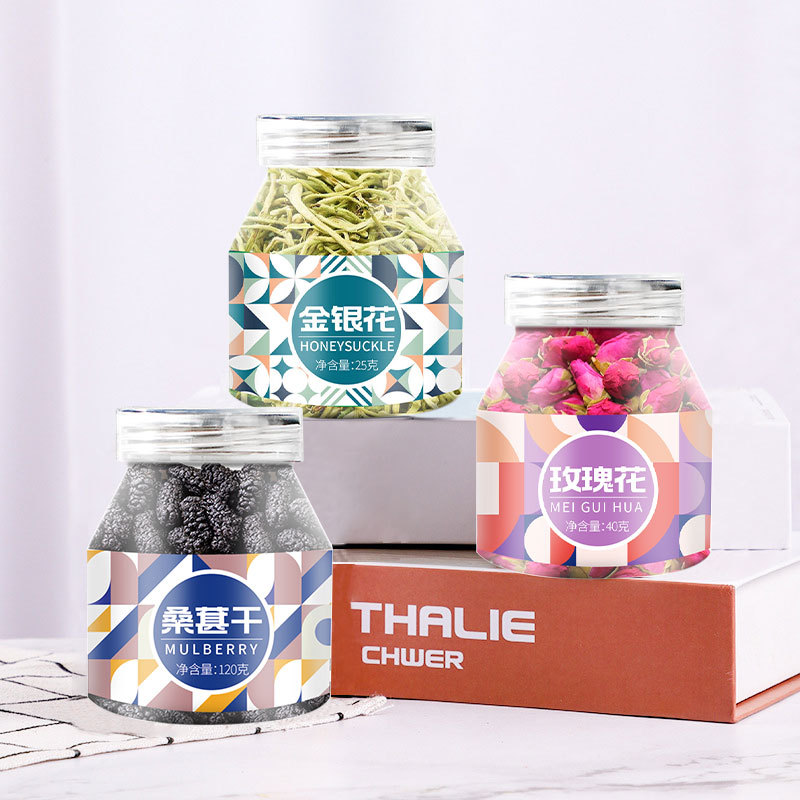Factory direct trapezoidal canned scented tea mulberry black wolfberry chrysanthemum herb tea any combination wholesale a generation of hair