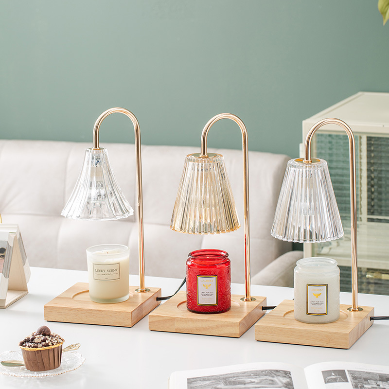 Cross-border New Non-fire Aromatherapy Furnace Glass Aromatherapy Melting Wax Lamp Candle Essential Oil Melting Candle Lamp Bedroom Atmosphere Table Lamp