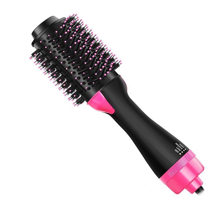 Hot Air Comb 2 in 1 Negative Ion Hair Blowing Comb Curling Hair Straightening Comb Hair Dryer