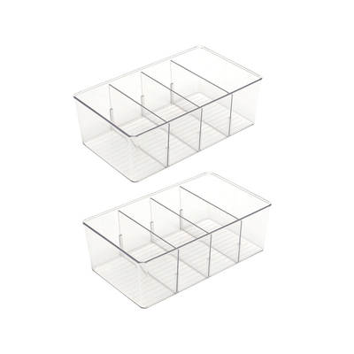 Divided Cosmetic Storage Box Nail Polish Lip Gloss Lip Balm Storage Box Separable Organize Small Box Skin Care Storage Rack