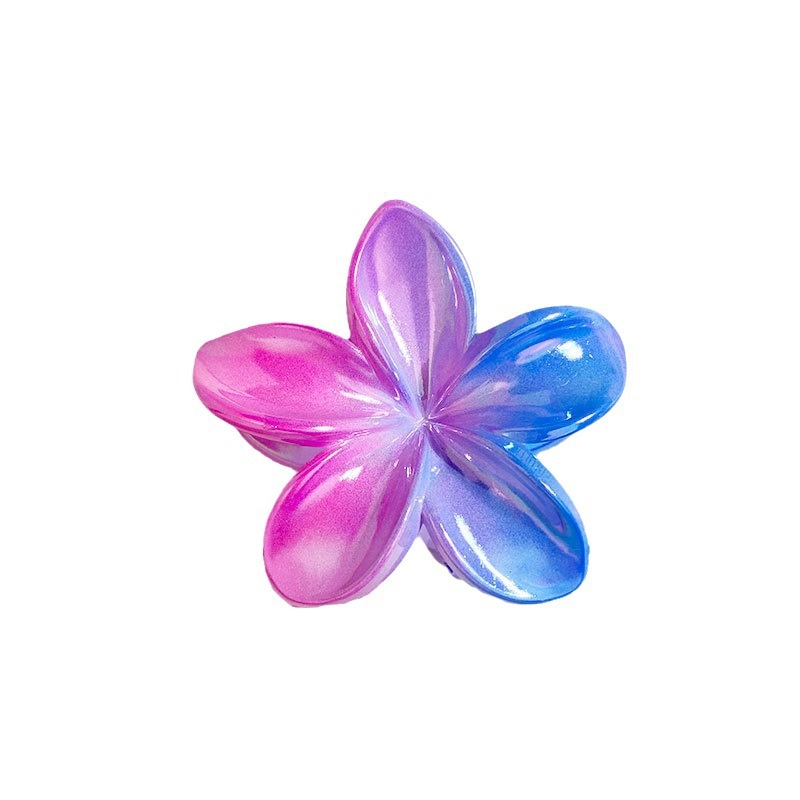 High-end Electroplated AB Color Plumeria Hairpin for Women Hawaiian Holiday Style Grabber Contrasting Color Bauhinia Hair Accessories Summer