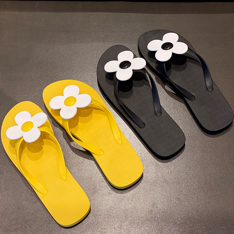 Vacation Travel Leisure Sun Flower Flip-flops Women's Beach Shoes Shoes Shoes Feeling Home Wear Flip-Flops for Women
