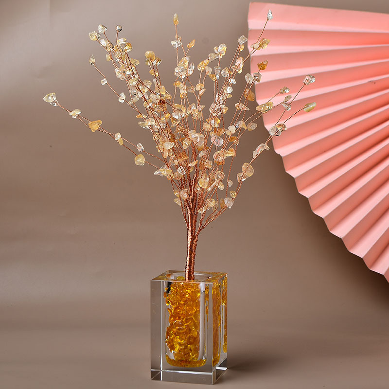 Crystal Fortune tree fortune tree desktop office decoration Crystal Crafts
