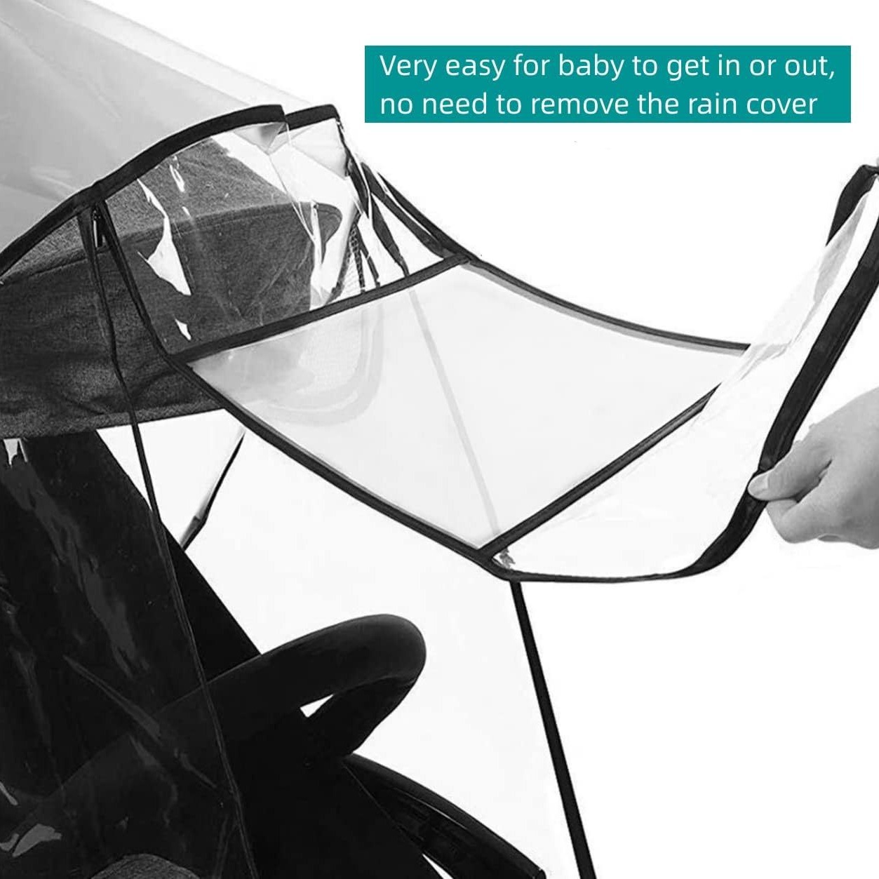Universal stroller rain cover children's car windshield baby stroller umbrella car rain cover stroller protective cover raincoat