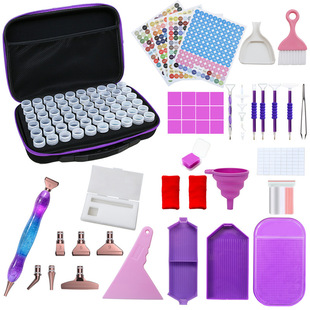 Diamond painting tools suit storage bag new diamond embroidery 60 grid Diamond storage round bottle packing bag handbag