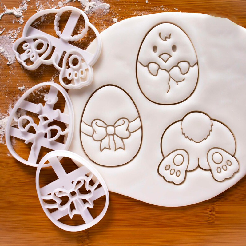 New Amazon Plastic Cartoon Chick Rabbit Egg Stamp Grinder Embossing Tools Easter Stamp Mold