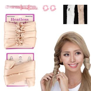 Amazon Sports Lazy Hair Curler Foam Sponge Hair Curler Big Wave Headband Sleeping Heatless Hair Curler