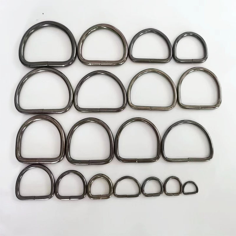 Supply barrel plated iron D-shaped buckle iron D-shaped buckle iron D-shaped buckle semi-circular metal ring D-shaped ring bag buckle clothing Auxiliary