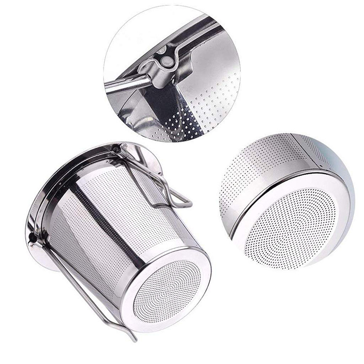 304 stainless steel tea leak bubble tea machine folding binaural tea filter tea set tea accessories tea filter wholesale
