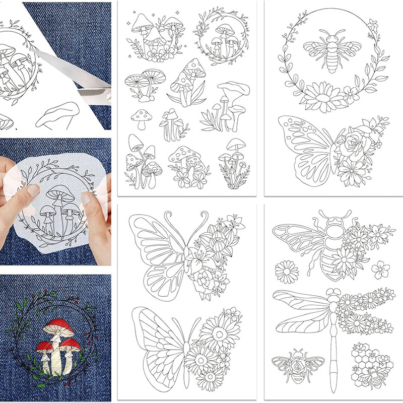 Cross-border hot bohemian pattern water-soluble embroidery stabilizer creative DIY handmade embroidery stabilizer