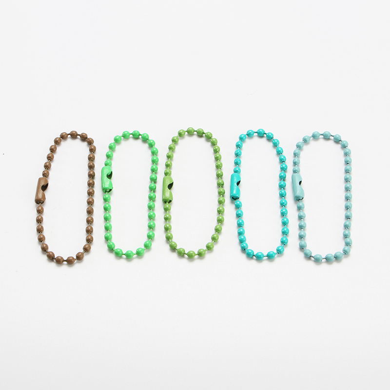  color spray paint ball bead chain personality tag chain doll buckle goo Ka plate chain pendant chain diy