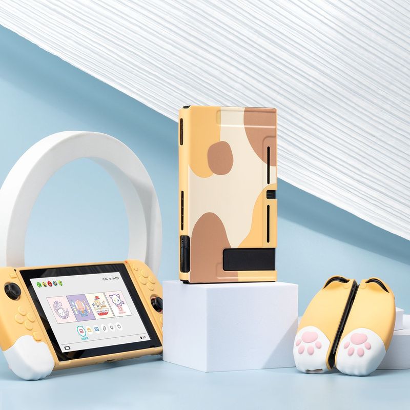 ニンテンドースイッチ保护シェル猫爪シリコーンjojoシェルoled保护スリーブ分体シェル|undefined
