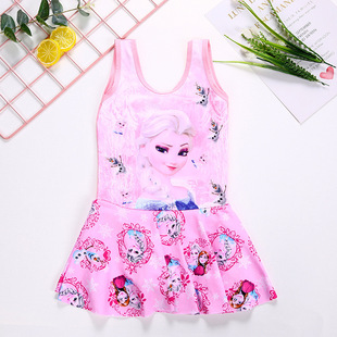 Korean version of cute children's swimwear girls baby children's swimwear cartoon one-piece girl swimwear manufacturers wholesale