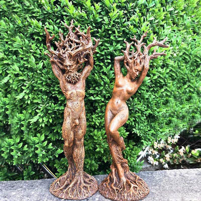 Cross-border Foreign Trade Tree Root Forest Goddess Statue Resin Crafts Ornaments Tree Man Statue 3D Ornaments Decoration