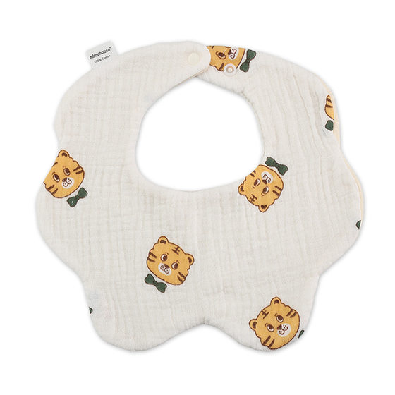 360 degree petal children's bib newborn drool baby drool towel class a cotton six-layer gauze baby bib