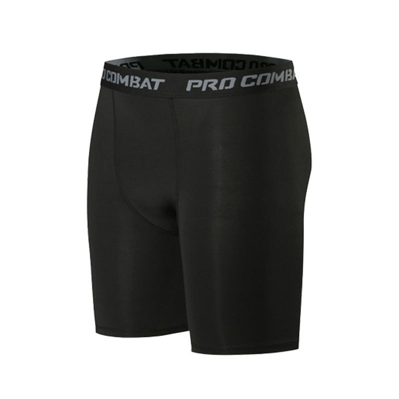 in stock Sports Tight Pants Men's Running Stretch Bottoming Shorts Cycling Training Compression Pants Basketball Quick-drying Fitness Pants