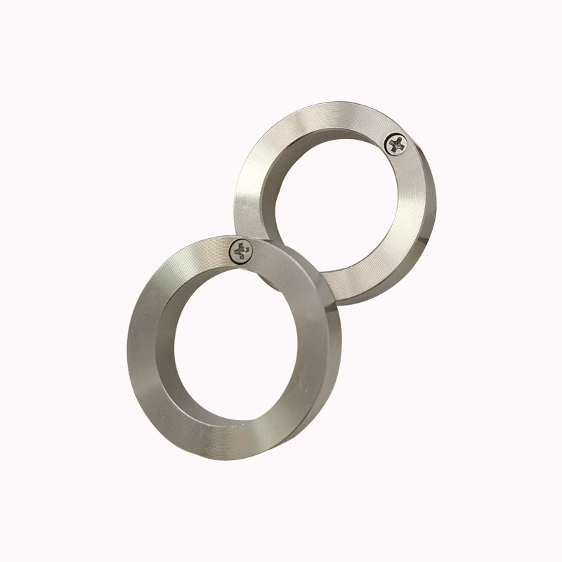 Cross-border decompression double-ring rotating ring outdoor Tiger finger folding fashion portable telescopic stainless steel ring