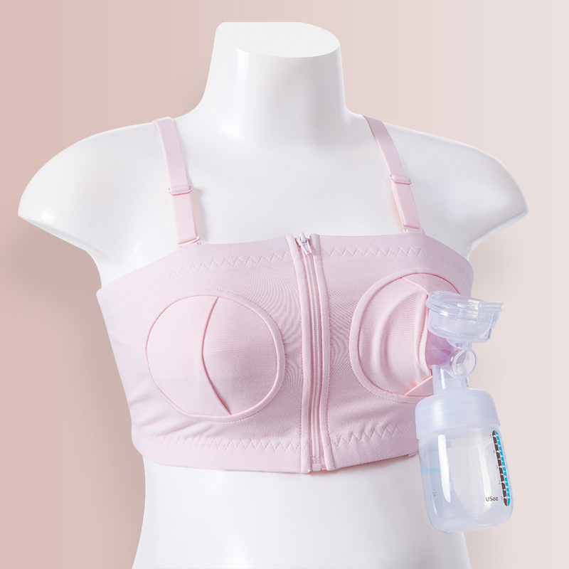 Zhangyan wholesale hand-free breast pump special nursing bra for convenient feeding accessory milk zipper free and private