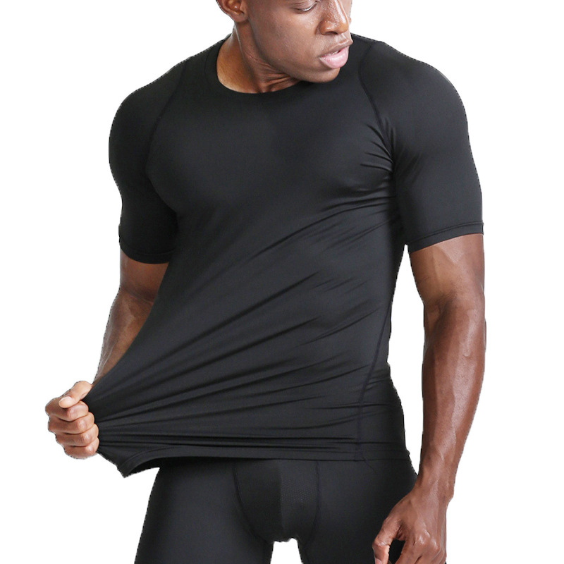 Summer Basketball Quick-drying Running Tight Sports Short-sleeved T-shirt Men's Top Short-sleeved Tight Men's Quick-drying Clothes