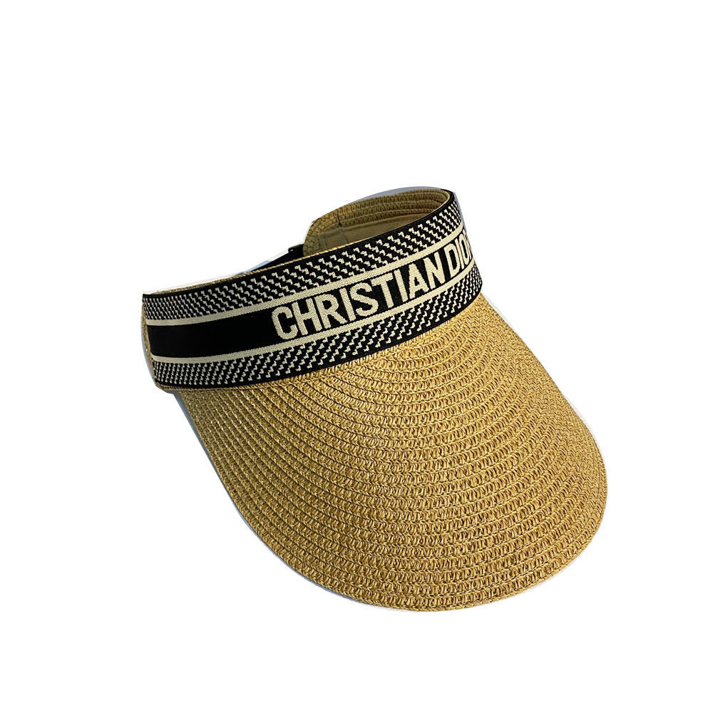 Internet Celebrant Travel Hat Children's Summer Korean Style Empty Top Hat Internet Celebrant Fashion Sunshade Straw Hat Beach Cap Sun Hat