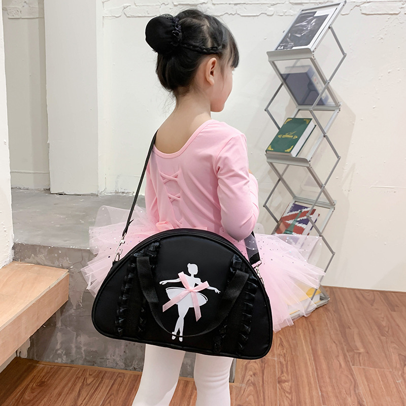 Dance Bag New Children Shoulder Dance Backpack Latin Ballet Bag Printing Girl Princess Dance Bag