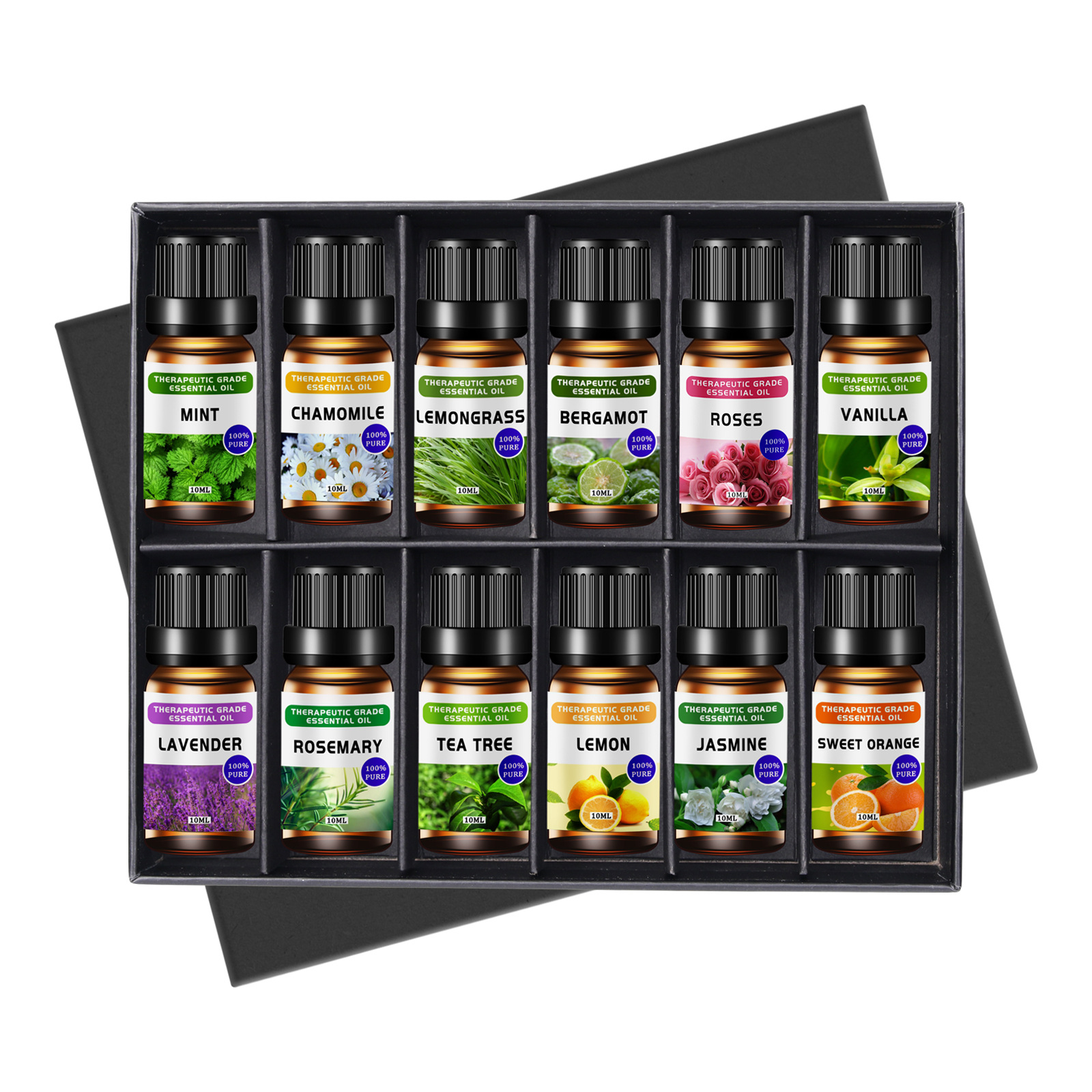 Single aromatherapy essential oil kit 10ml multi-size lavender rose cross-border plant aromatherapy essential oil kit