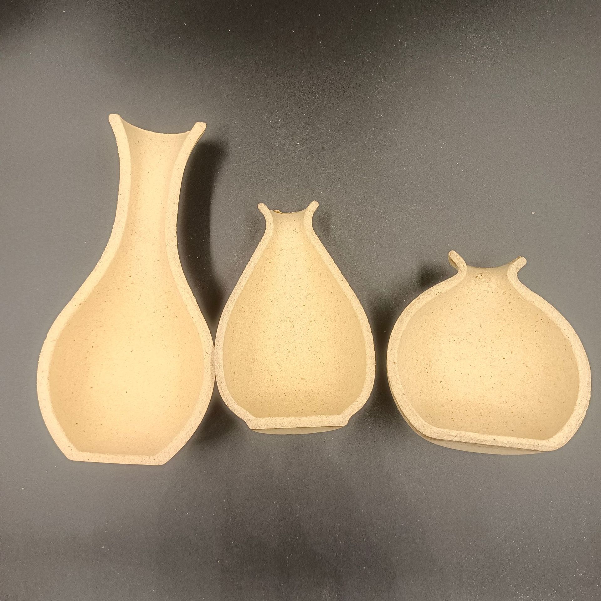 Children's Handmade diy Educational Toys Wood Powder Film Half Vase White Embryo