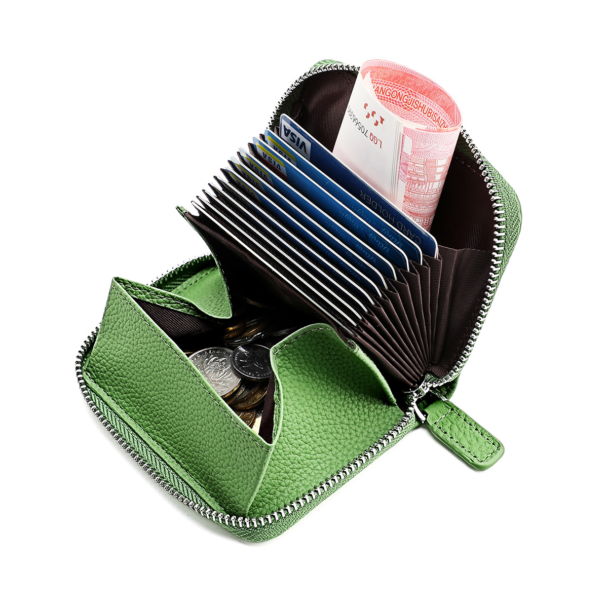 Японский кошелек Amazon из натуральной кожи PURSE органный держатель для карт RFID Противоугонная молния монета PURSE держатель для карт большой емкости