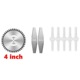 2 pieces 150MM alloy +1 piece 4-inch round +5 pieces white plastic blade