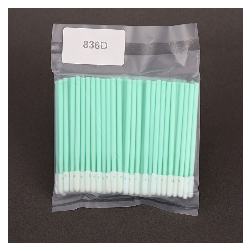 Factory wholesale 836D dust-free purification cotton swab sea cotton swab dust-free sponge cotton swab Green pp handle wiping stick