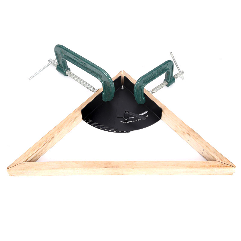 Variable angle fixture woodworking tool protractor picture frame clip adjustable 180 degree right angle clip digital display angle measuring ruler