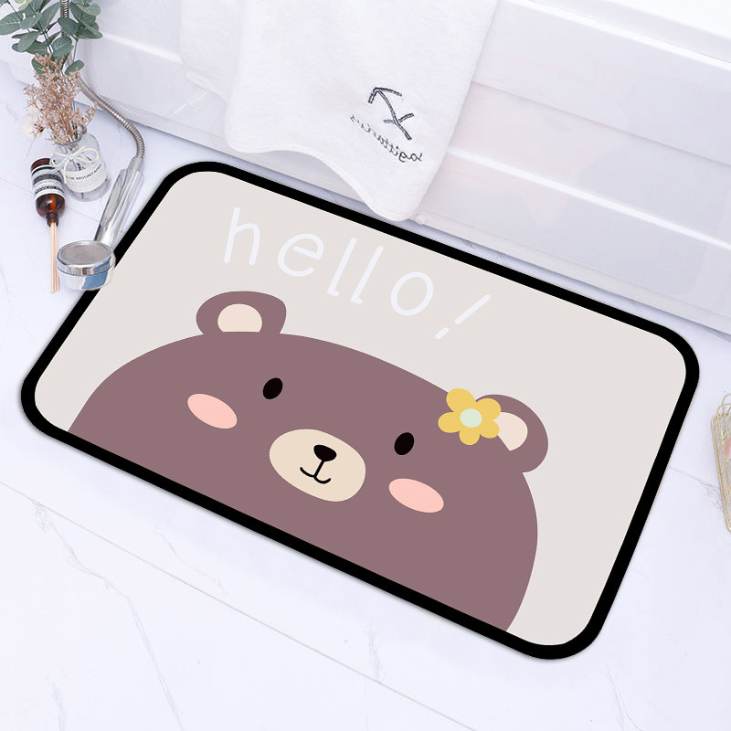 Floor Mat Entrance Door Mat Bathroom Anti-slip Mat Cartoon Foot Mat Bedroom Entrance Bathroom Entrance Home Mat