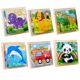 Children's Puzzle Early Education Building Blocks 9 Six-sided 3D Puzzle 16 Six-sided Wooden Toys