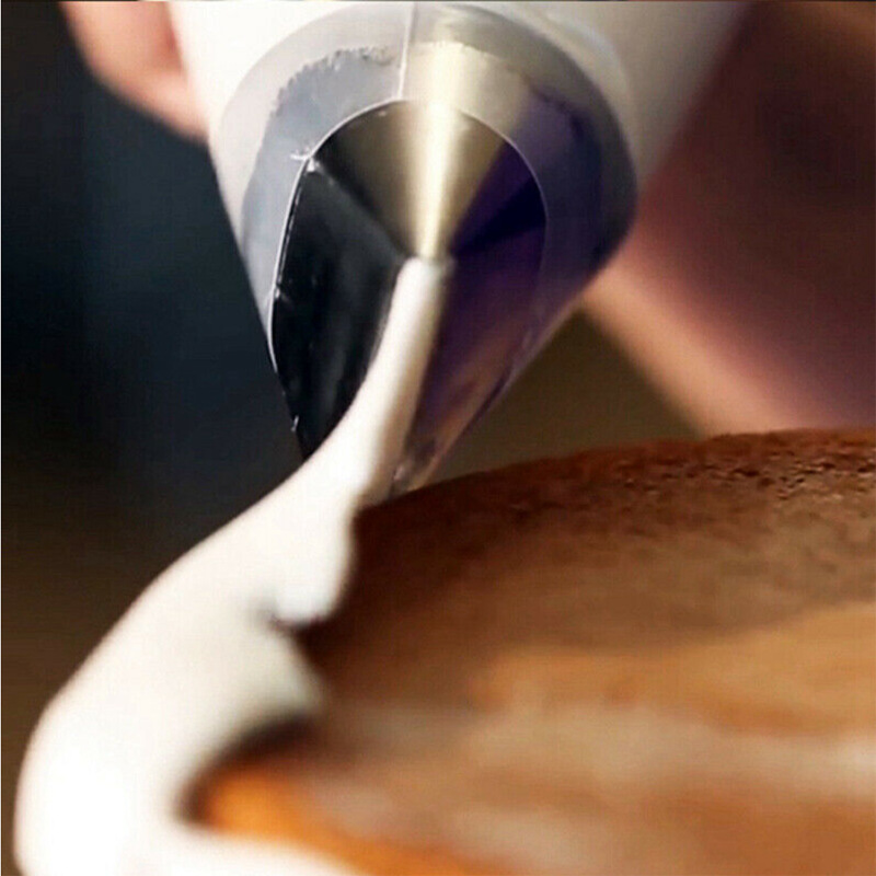 Large stainless steel single-sided serrated cream spatula pastry nozzle cream cake decoration baking tool