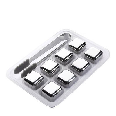 304 Stainless Steel Ice Quick Frozen Ice Wine Stone Set Metal Ice Grain Red Wine Whisky Ice Creative Gift