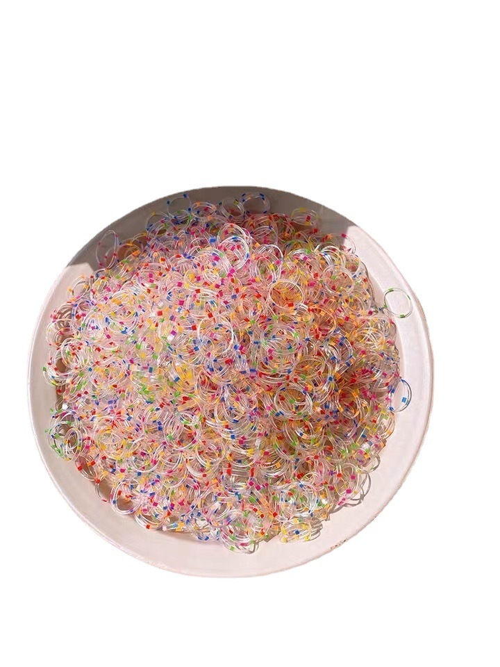 Girls' Disposable Rubber Band Tie Hair Does Not Hurt Hair Small Children's Hair Band Hair Rope Cute Baby Color Rubber Band
