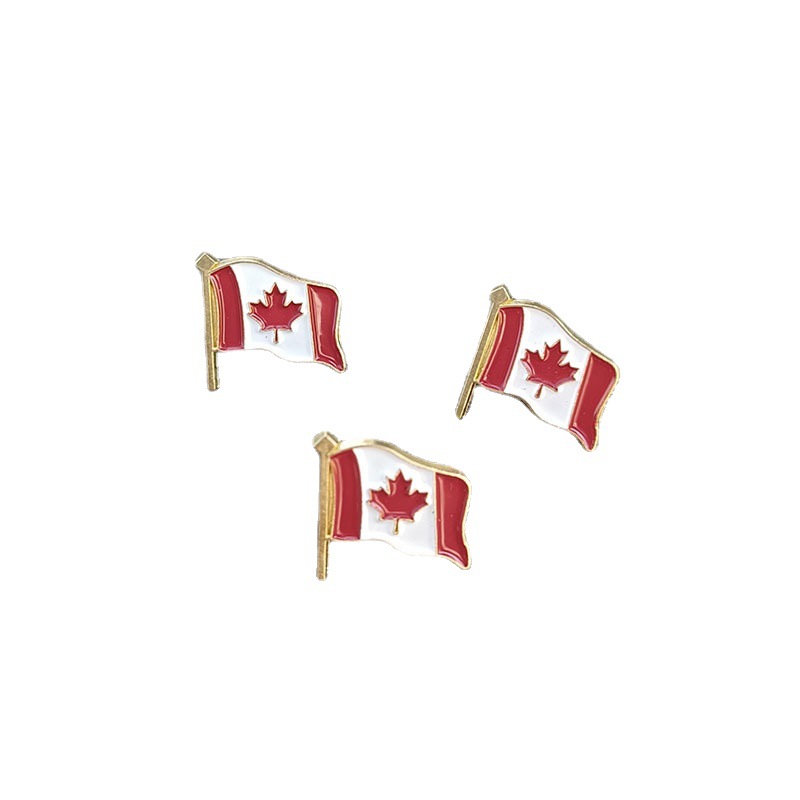Canada flag badge paint craft flags of all countries in the world badge metal brooch made badge wholesale