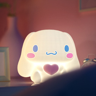 Yi Mi Yu Gui Dog Night Light Dormitory Bedroom Bed Big Ear Dog Silicone Sleep Pat Light Eye Protection Soft Light Table Lamp
