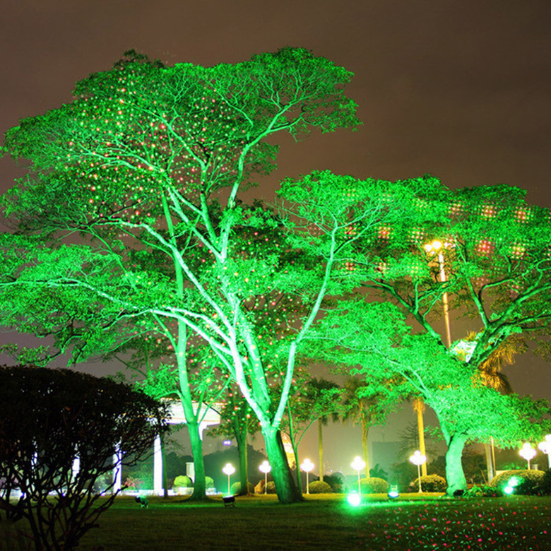 Remote Control Outdoor Laser Light Red and Green Gypsophila Lawn Courtyard Landscape Garden Christmas Floor Light