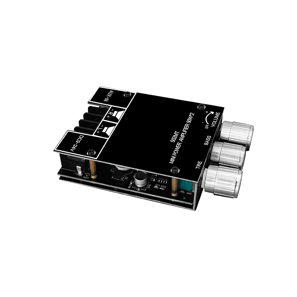 ZK-502MT 2.0立體聲藍牙音頻數字HIFI功放板模塊50W*2高低音調節