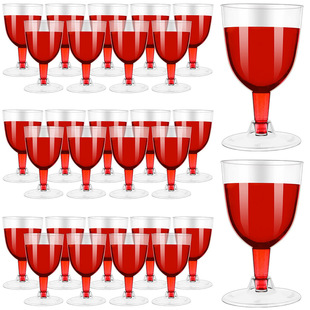 Disposable Plastic Champagne Cup Bubble Water Cocktail Cup Dessert Mousse Cup Air Cup High Foot Wedding Wine Glass