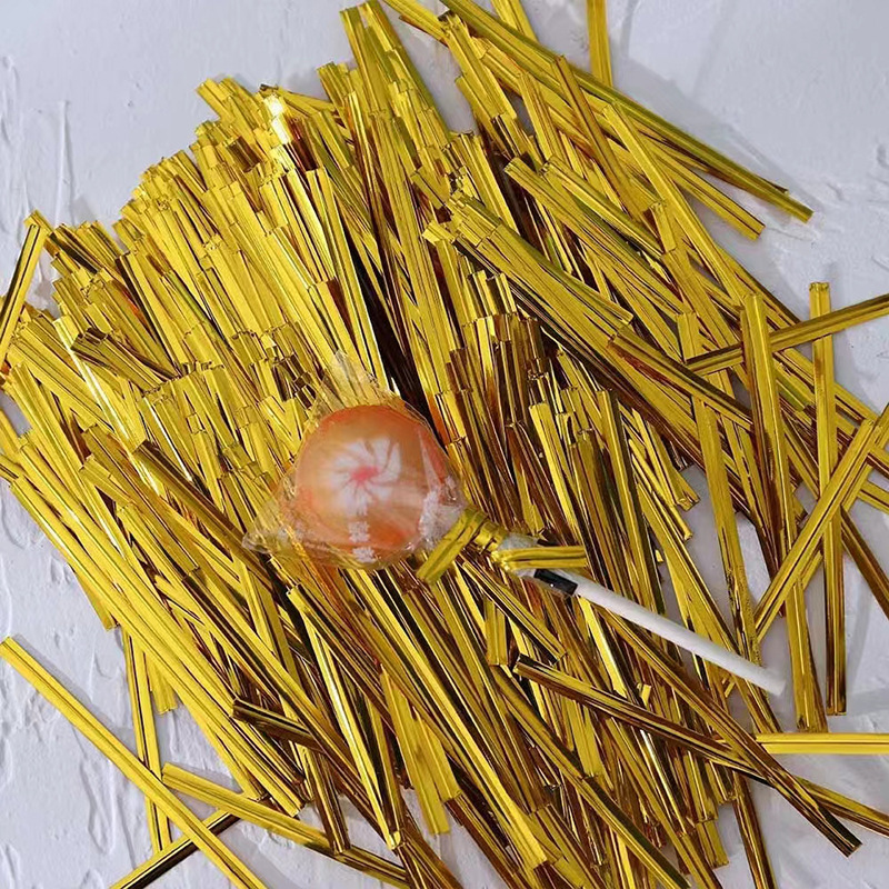 Gold Silver Ribbon color tie wire wire binding bread food gift box packaging sealing 800 pieces