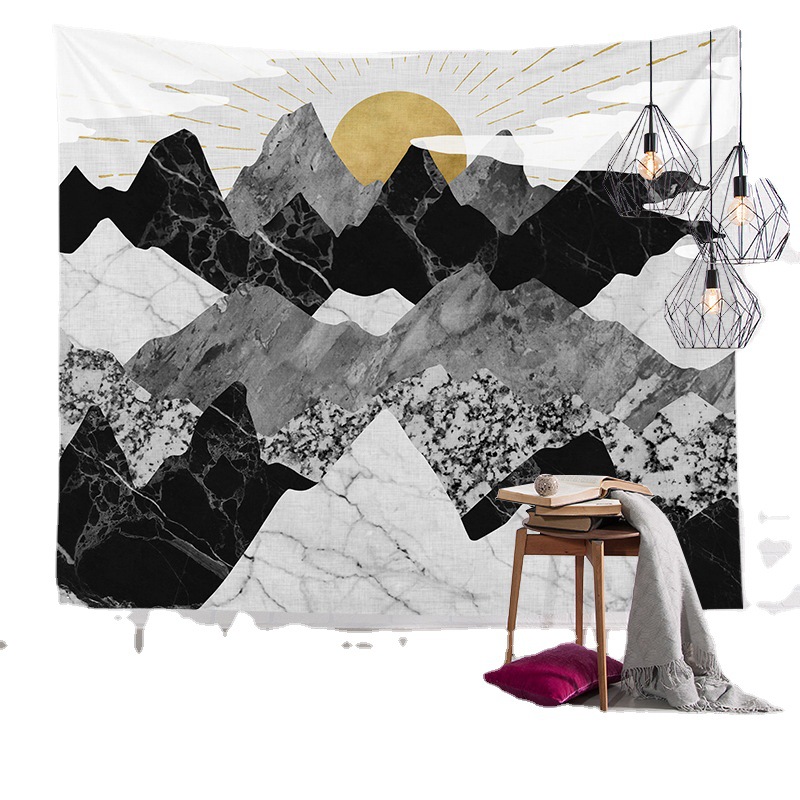 Luang Jinshan Hanging Cloth Bedroom Decorative Cloth Internet Popular Live Background Wall Cloth Room Layout Bedside Tapestry Cross-border Home