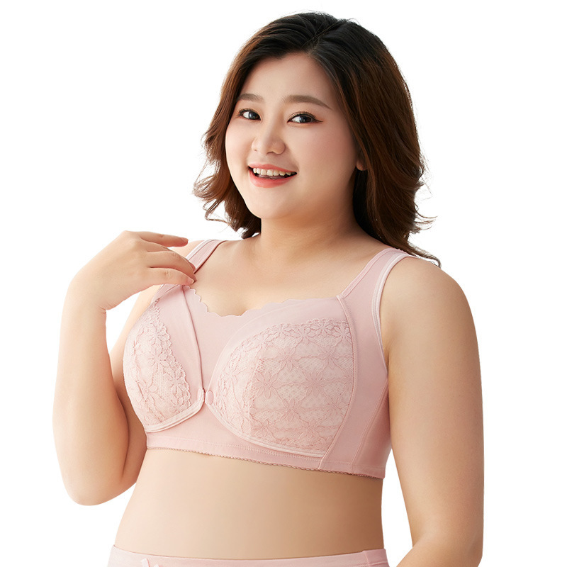 Large size large Cup nursing bra postpartum nursing without steel ring bra front buckle loose pregnant women underwear manufacturers wholesale