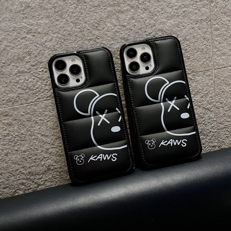 潮牌羽絨服適用iPhone15promax手機殼14羽絨服12/11暴力熊手機殼