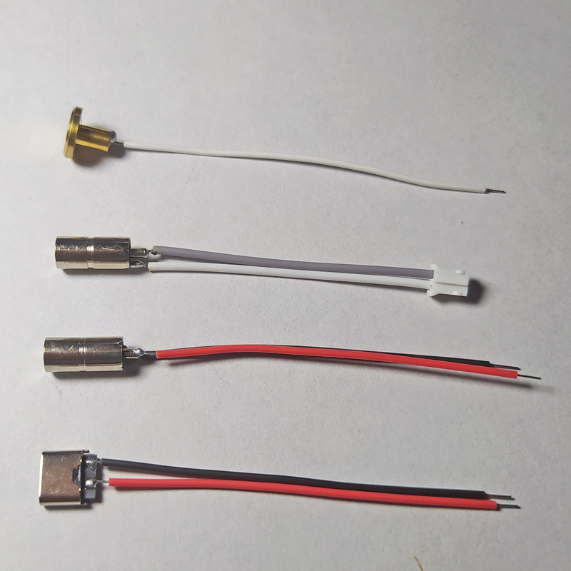 TYPE-C charging port welding wire DC charging head touch copper switch wooden base Lighting charging port with wire