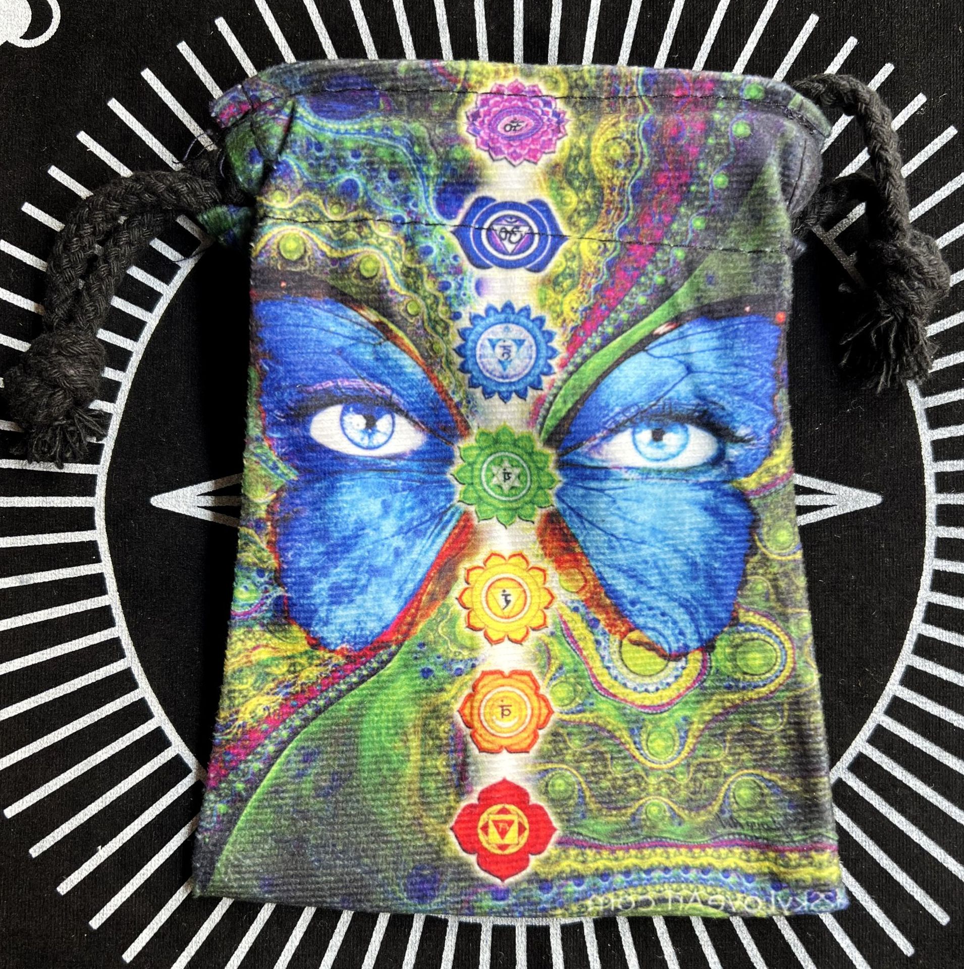 2022 New 13x 18cm double-sided printing composite velvet home accessories gift tarot card storage bag