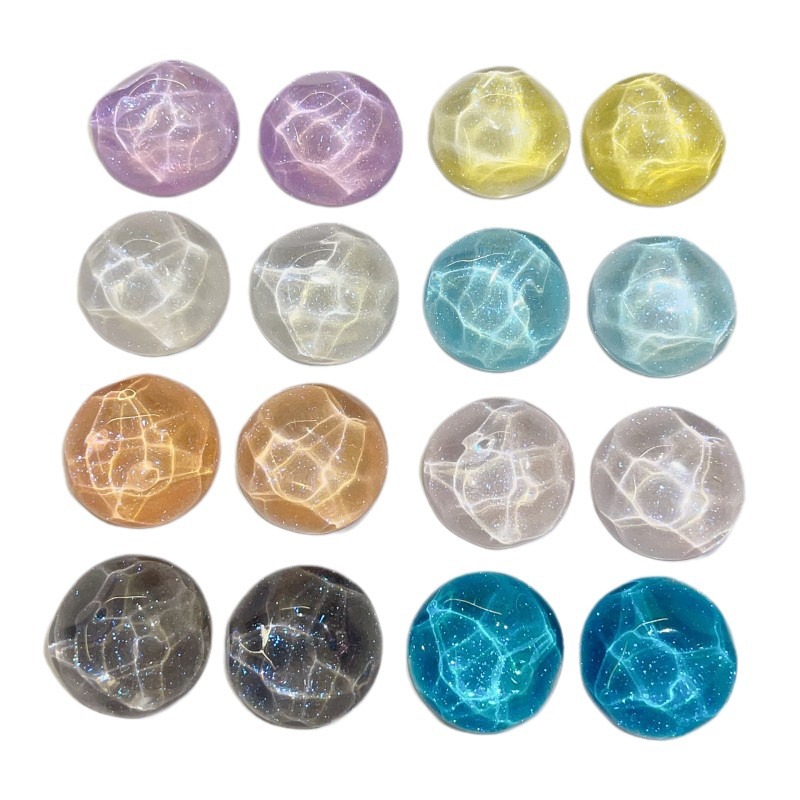 Star Dot irregular water ripple round resin patch diy semicircle jewelry accessories mobile phone shell material