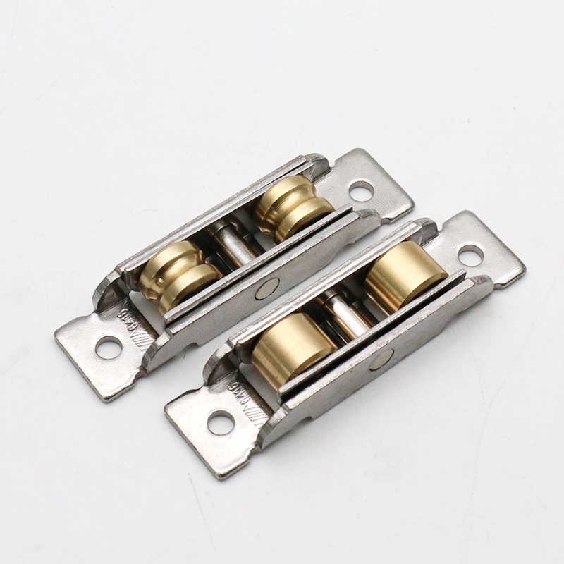 Plastic steel screen window pulley old sliding window pulley plastic steel door and window pulley screen window stainless steel shell copper wheel